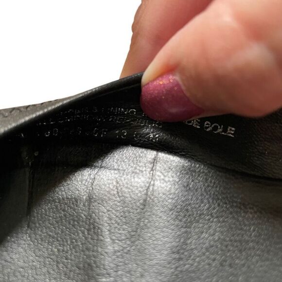 Tory Burch Reva Ballet Flats Women’s 6.5 Travel Black Leather Silver Medallion - Picture 10 of 10